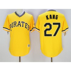 MLB Pittsburgh Pirates 27 Jung-ho Kang Yellow New Cool Base Men Jersey