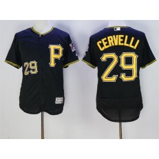 MLB Pittsburgh Pirates 29 Francisco Cervelli Black 2016 Flexbase Majestic Baseball Men Jersey