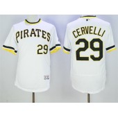 MLB Pittsburgh Pirates 29 Francisco Cervelli White Pullover 2016 Flexbase Majestic Baseball Men Jersey