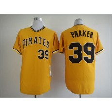 MLB Pittsburgh Pirates 39 Dave Parker Mitchell and Ness Stitched Yellow Throwback Men Jersey