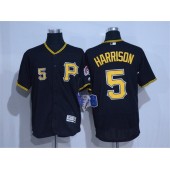 MLB Pittsburgh Pirates 5 Josh Harrison Black 2016 Flexbase Majestic Baseball Men Jersey