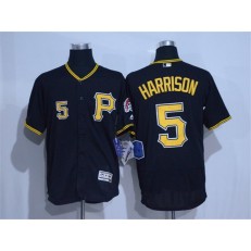 MLB Pittsburgh Pirates 5 Josh Harrison Black 2016 Flexbase Majestic Baseball Men Jersey