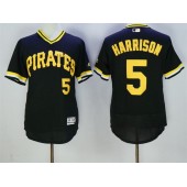MLB Pittsburgh Pirates 5 Josh Harrison Black Pullover 2016 Flexbase Majestic Baseball Men Jersey