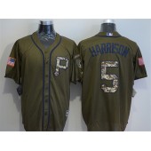 MLB Pittsburgh Pirates 5 Josh Harrison Green Salute to Service Majestic Baseball Men Jersey
