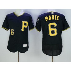 MLB Pittsburgh Pirates 6 Starling Marte Black 2016 Flexbase Majestic Baseball Men Jersey