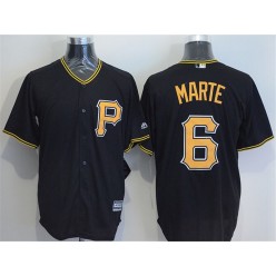 MLB Pittsburgh Pirates 6 Starling Marte Black New Cool Base Men Jersey