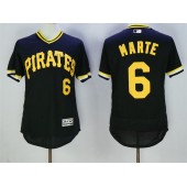 MLB Pittsburgh Pirates 6 Starling Marte Black Pullover 2016 Flexbase Majestic Baseball Men Jersey