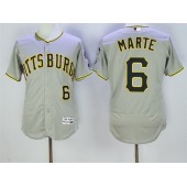 MLB Pittsburgh Pirates 6 Starling Marte Gray 2016 Flexbase Majestic Baseball Men Jersey