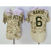 MLB Pittsburgh Pirates 6 Starling Marte Retired Camo Collection 2016 Flexbase Majestic Baseball Men Jersey