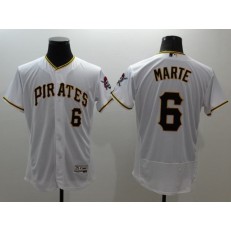 MLB Pittsburgh Pirates 6 Starling Marte White Flexbase 2016 Player Men Jersey