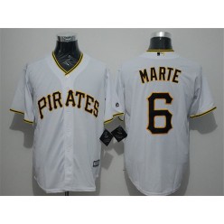MLB Pittsburgh Pirates 6 Starling Marte White New Cool Base Men Jersey