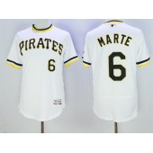 MLB Pittsburgh Pirates 6 Starling Marte White Pullover 2016 Flexbase Majestic Baseball Men Jersey