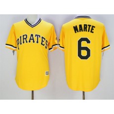 MLB Pittsburgh Pirates 6 Starling Marte Yellow New Cool Base Men Jersey