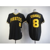MLB Pittsburgh Pirates 8 Willie Stargell Mitchell and Ness 1982 Stitched Black Throwback Men Jersey