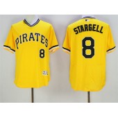 MLB Pittsburgh Pirates 8 Willie Stargell Yellow Flexbase Authentic Collection Cooperstown Stitched Baseball Men Jersey