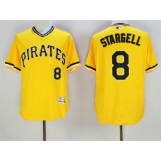 MLB Pittsburgh Pirates 8 Willie Stargell Yellow Flexbase Authentic Collection Cooperstown Stitched Baseball Men Jersey