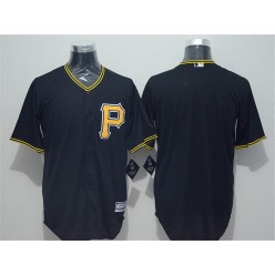 MLB Pittsburgh Pirates Blank Black New Cool Base Men Jersey