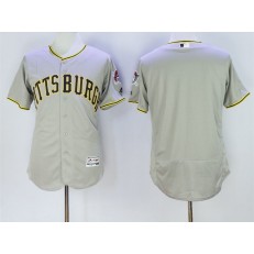 MLB Pittsburgh Pirates Blank Gray 2016 Flexbase Majestic Baseball Men Jersey