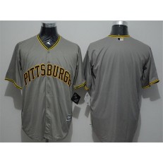 MLB Pittsburgh Pirates Blank Grey New Cool Base Men Jersey