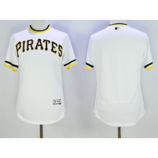 MLB Pittsburgh Pirates Blank White Pullover 2016 Flexbase Majestic Baseball Men Jersey