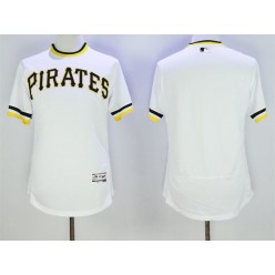 MLB Pittsburgh Pirates Blank White Pullover 2016 Flexbase Majestic Baseball Men Jersey