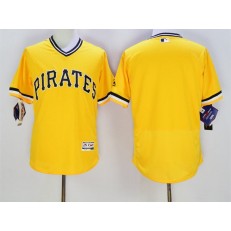 MLB Pittsburgh Pirates Blank Yellow Flexbase Authentic Collection Cooperstown Stitched Baseball Men Jersey
