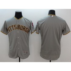 MLB Pittsburgh Pirates Jersey Blank Grey Flexbase 2016 Player Men Jersey