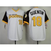 MLB San Diego Padres 18 Carlos Quentin 1978 Turn Back The Clock White Men Jersey