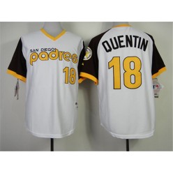 MLB San Diego Padres 18 Carlos Quentin 1978 Turn Back The Clock White Men Jersey