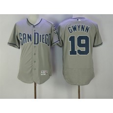 MLB San Diego Padres 19 Tony Gwynn Grey Flexbase Majestic Baseball Men Jersey
