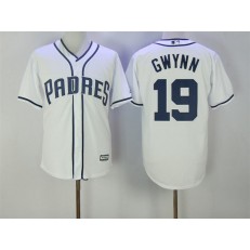 MLB San Diego Padres 19 Tony Gwynn White New Cool Base Stitched Men Jersey