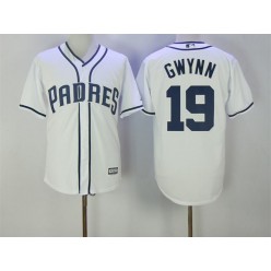 MLB San Diego Padres 19 Tony Gwynn White New Cool Base Stitched Men Jersey