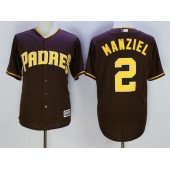 MLB San Diego Padres 2 Johnny Manziel Coffee New Cool Base Stitched Men Jersey