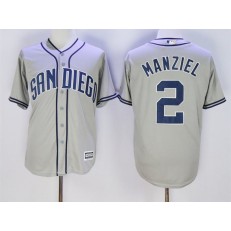 MLB San Diego Padres 2 Johnny Manziel Grey New Cool Base Stitched Men Jersey