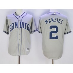 MLB San Diego Padres 2 Johnny Manziel Grey New Cool Base Stitched Men Jersey