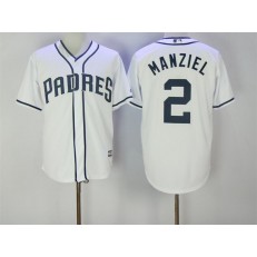 MLB San Diego Padres 2 Johnny Manziel White New Cool Base Stitched Men Jersey