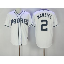 MLB San Diego Padres 2 Johnny Manziel White New Cool Base Stitched Men Jersey