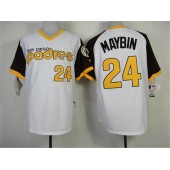 MLB San Diego Padres 24 Cameron Maybin 1978 Turn Back The Clock White Men Jersey