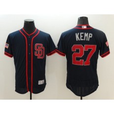 MLB San Diego Padres 27 Matt Kemp Navy Blue Fashion Stars & Stripes 2016 Flexbase Independence Day Men Jersey