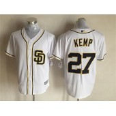 MLB San Diego Padres 27 Matt Kemp White New Cool Base Baseball Men Jersey