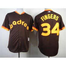 MLB San Diego Padres 34 Rollie Fingers Coffee 1984 Turn Back The Clock Men Jersey