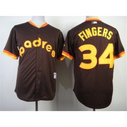 MLB San Diego Padres 34 Rollie Fingers Coffee 1984 Turn Back The Clock Men Jersey