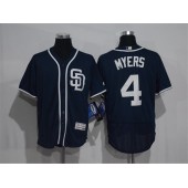 MLB San Diego Padres 4 Wil Myers Navy Blue Stitched 2016 Majestic Flex Base Men Jersey