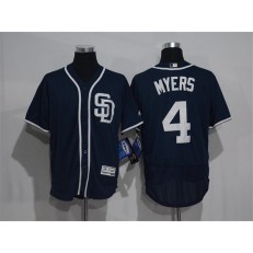 MLB San Diego Padres 4 Wil Myers Navy Blue Stitched 2016 Majestic Flex Base Men Jersey