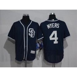 MLB San Diego Padres 4 Wil Myers Navy Blue Stitched 2016 Majestic Flex Base Men Jersey