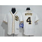 MLB San Diego Padres 4 Wil Myers Retired Player Home White 2016 Flexbase Majestic Baseball Men Jersey