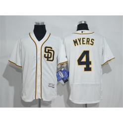 MLB San Diego Padres 4 Wil Myers Retired Player Home White 2016 Flexbase Majestic Baseball Men Jersey