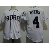 MLB San Diego Padres 4 Wil Myers White Flexbase Authentic Collection Stitched Men Jersey