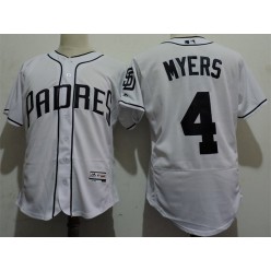 MLB San Diego Padres 4 Wil Myers White Flexbase Authentic Collection Stitched Men Jersey