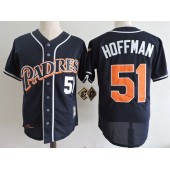 MLB San Diego Padres 51 Trevor Hoffman Retired Navy Blue 1998 Turn Back The Clock Men Jersey